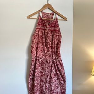 NWT cotton Faherty jumpsuit w drawstring waist